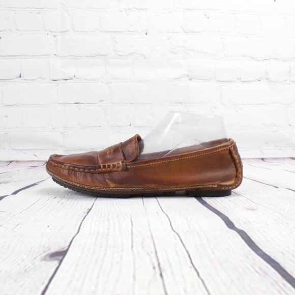 Mannina Shoes - Mannina Brown Leather Loafers Size 11